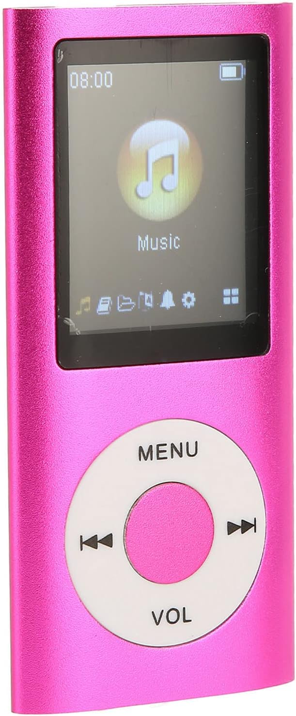 MP3 Player mit Bluetooth, Ultradünner HiFi Sound mit 1,8 Zoll LCD Bildschirm, Tragbarer Digitaler Ve