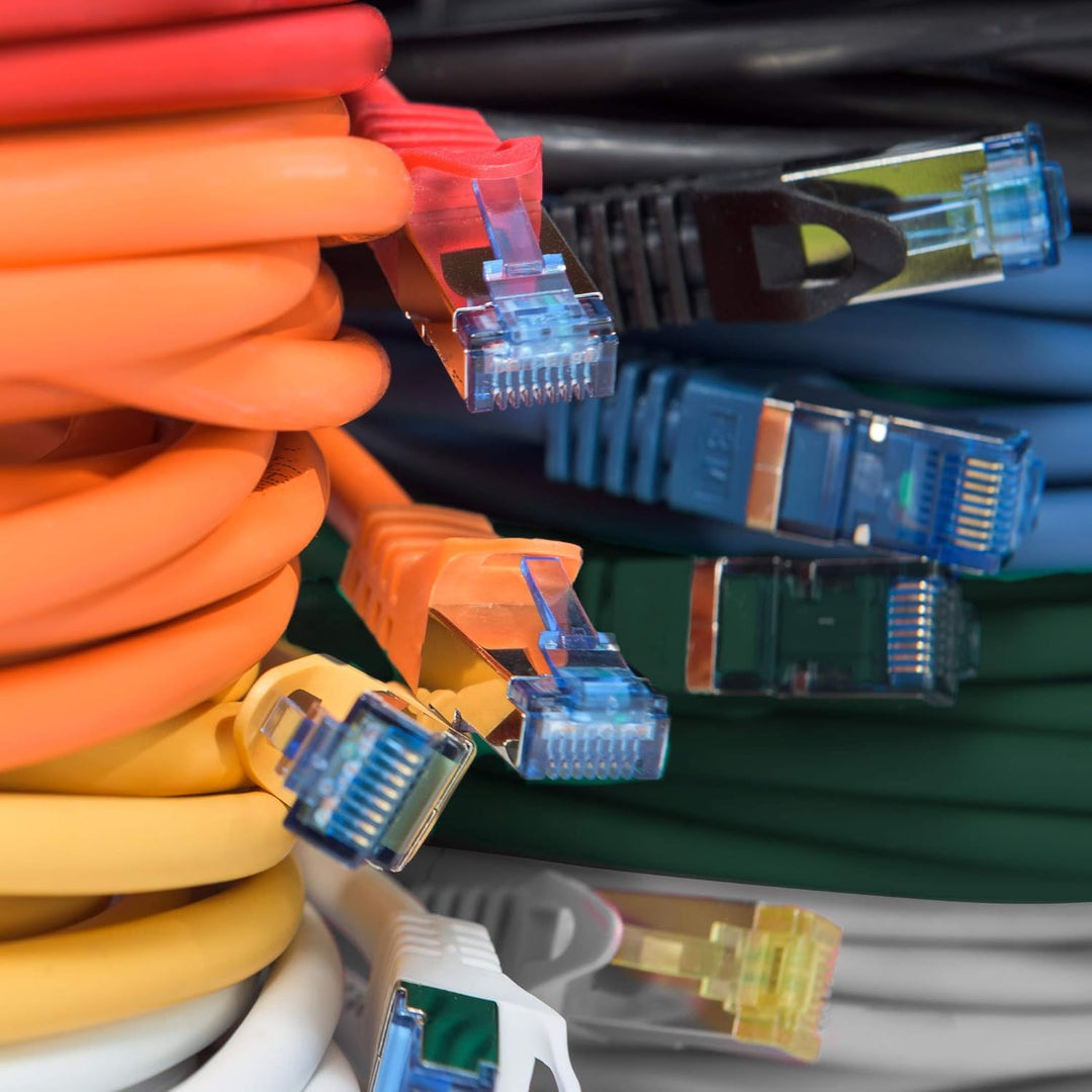 Netzwerkkabel S/FTP PIMF Cat. 7 20 Meter grau Patchkabel Gigabit Ethernet LAN DSL CAT7 Kabel 20 m gr