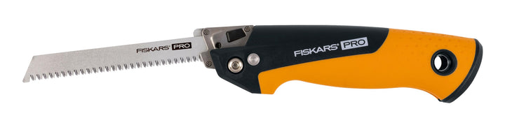 Fiskars Pro Kompakte Klappsäge, Inkl. 2 Sägeblättern, Sägeblattlänge: 15 cm, 13 TPI und 24 TPI, Schw