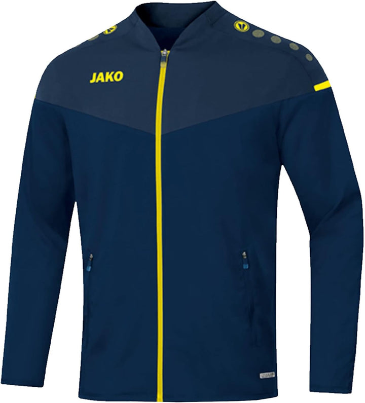 JAKO Damen Champ 2.0 Präsentationsjacke 44 marine/darkblue/Neongelb, 44 marine/darkblue/Neongelb