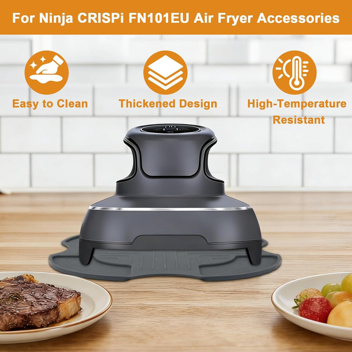 VINATO Heissluftfritteuse Zubehör Set für Ninja Crispi, Air Fryer Zubehör 4-teilig mit Backmatten, S