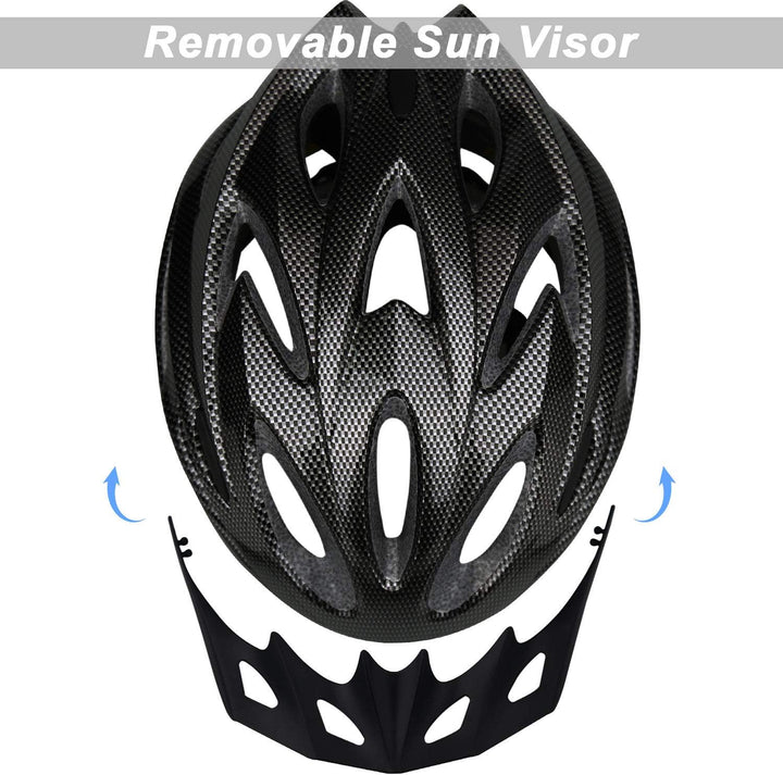 Shinmax Fahrradhelm,Fahrradhelm Herren Damen mit Visier Abnehmbarer EPS Körper+PC Schale MTB Mountai