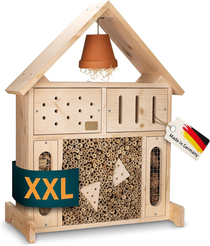 GARDIGO® Insektenhotel XXL - Insektenhaus für den Garten I Made in Germany I Regionales Holz I Nistk