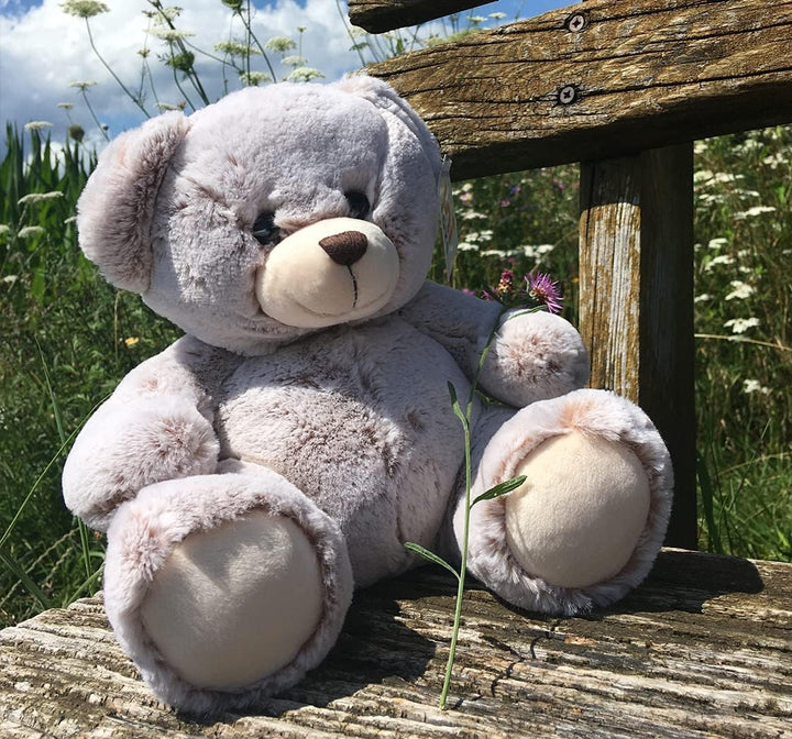 Uni-Toys - Teddybär, superweich (Hellbraun) - 24 cm (Höhe) - Plüsch-Bär, Teddy - Plüschtier, Kuschel