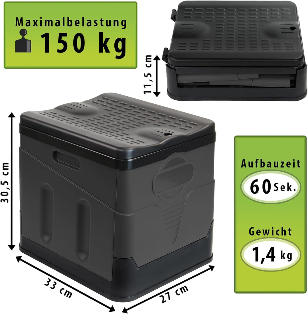 Montafox Faltbare Campingtoilette max 150 kg Mobile Toilette WC Klapptoilette Trockentoilette 12 Toi