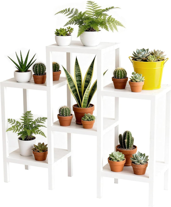 Ribelli 6-Etagen Blumenständer, Pflanzenständer, DIY Standregal, Mehrstöckig Blumenregal, Stapelbar