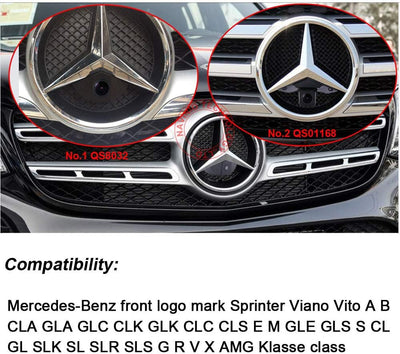 Kalakus 170 Grad Weitwinkel Frontkamera und wasserdichte Rückwärtskamera für Mercedes-Benz Front Log