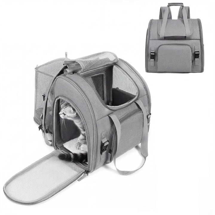 Atmungsaktiver Katzenrucksack, erweiterbarer &amp; Faltbarer Haustier-Reiserucksack, Transportrucksack f