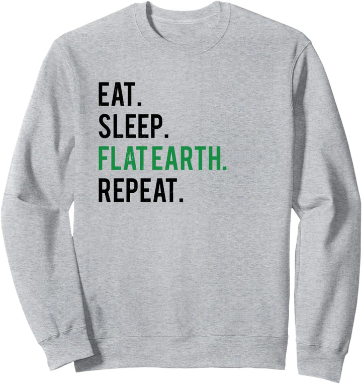 Iss-Schlaf-Flache-Erden-Retro-Wissenschaftsverschwörung Sweatshirt