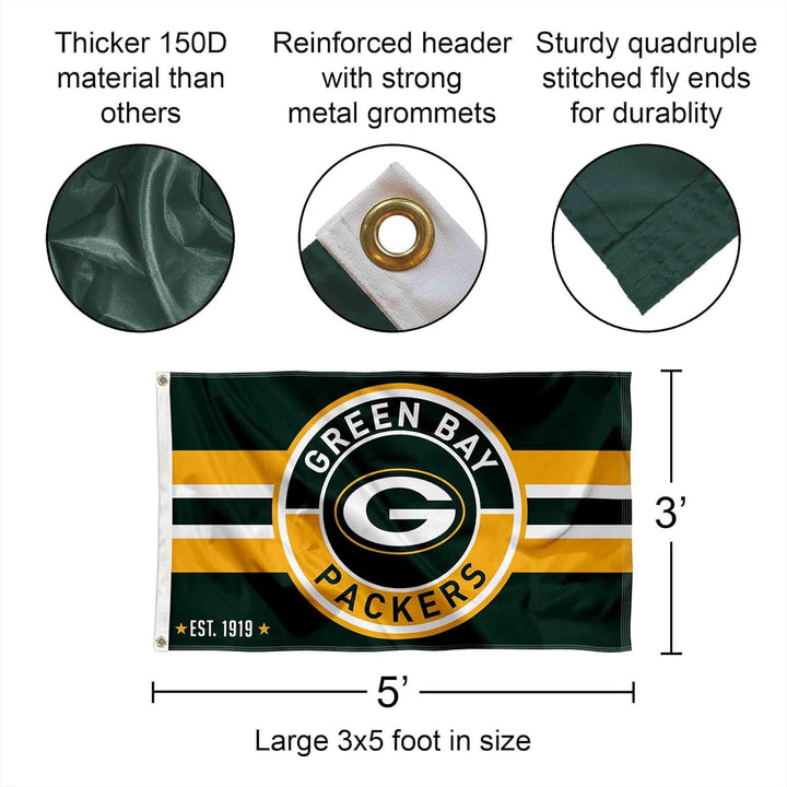 Green Bay Packers Patch Button Banner und Tapisserie Wandaufkleber