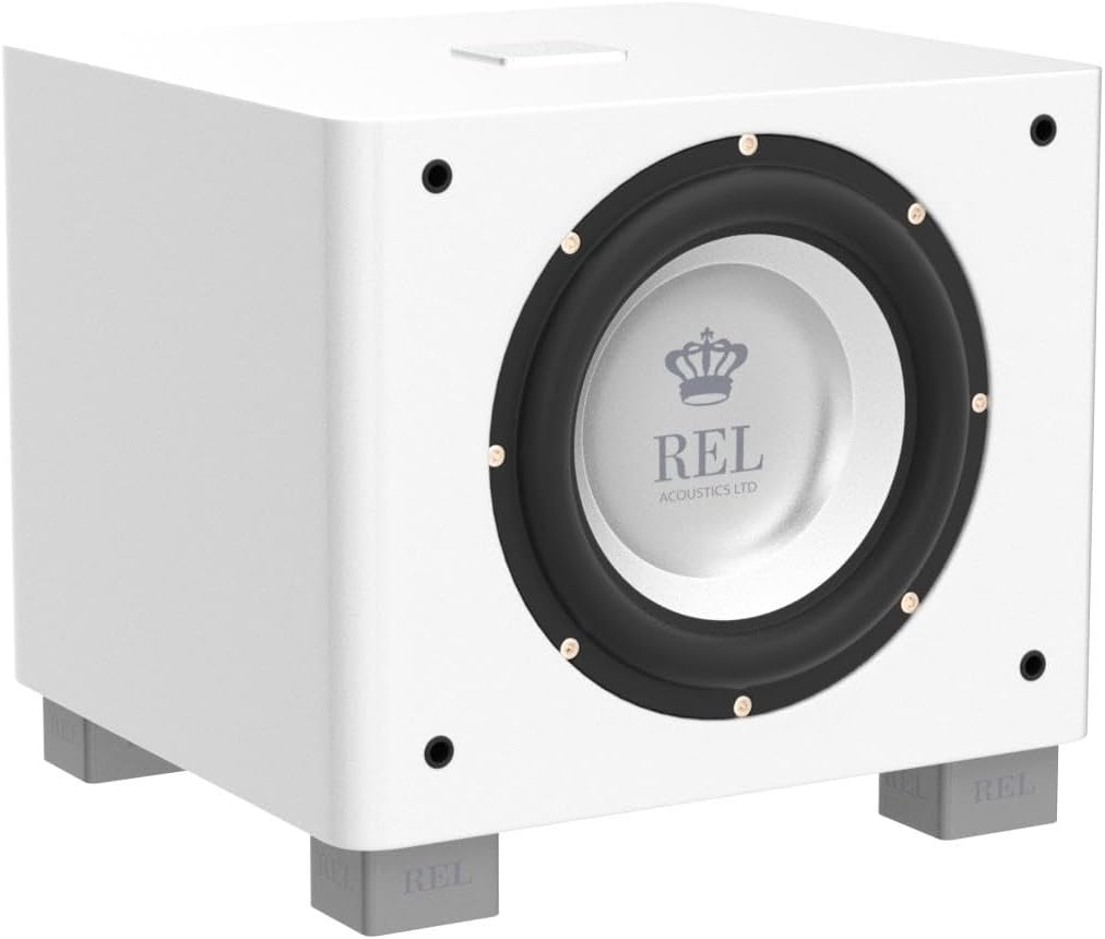 REL T/9x 25,4 cm betriebener Subwoofer – versiegeltes Design mit Class-AB-Verstärker, Cinch-Eingänge