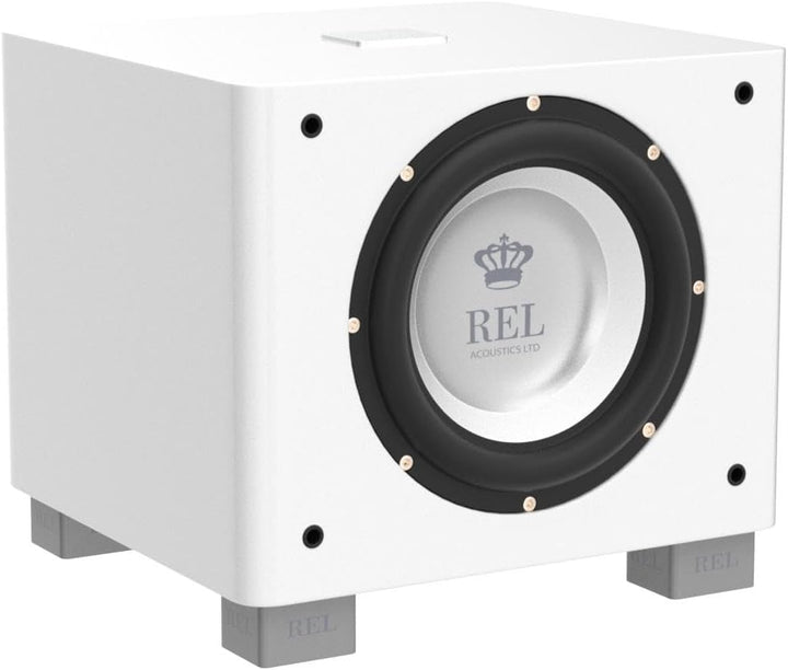 REL T/9x 25,4 cm betriebener Subwoofer – versiegeltes Design mit Class-AB-Verstärker, Cinch-Eingänge
