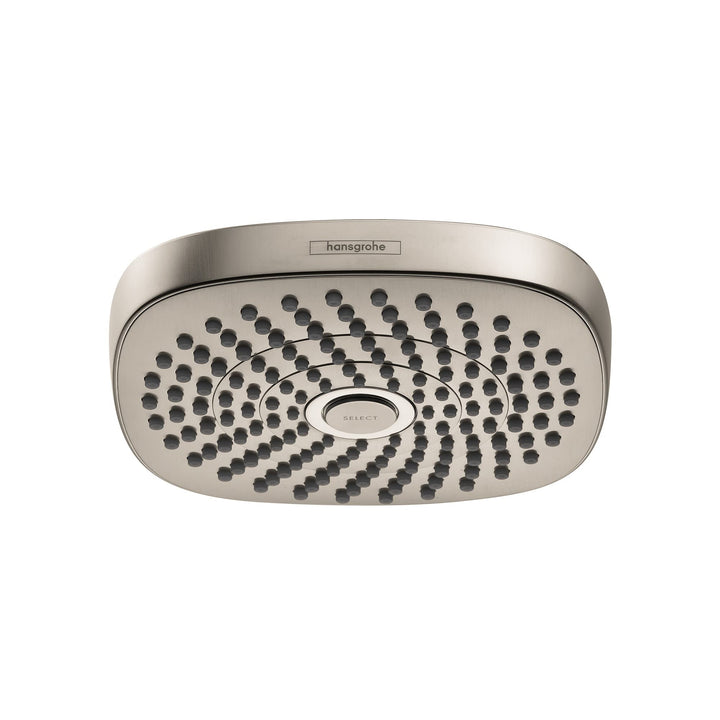 Hansgrohe Croma Select E 04925820 Moderner Duschkopf, 2 Strahlarten, gebürstetes Nickel, 17,8 cm 2,5