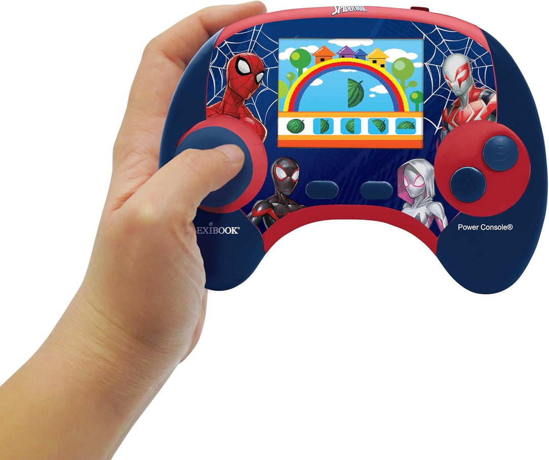 LEXIBOOK - Console éducative bilingue Français/anglais - Spiderman, écran LCD 2,8 pouces - bleu/roug