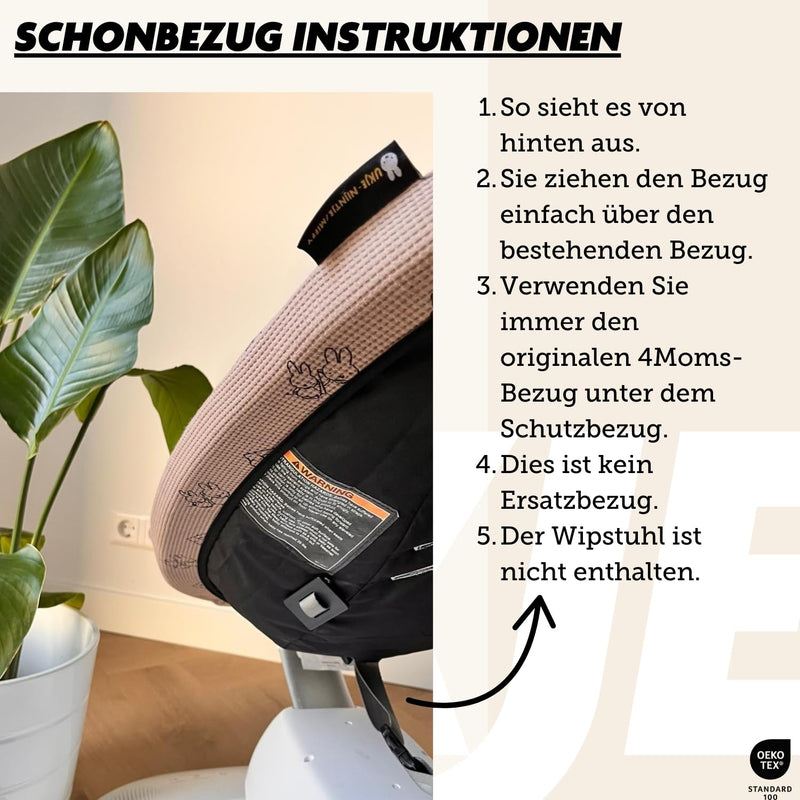 Ukje Liner Schwingbezug kompatibel mit 4moms MamaRoo 5, Multi-Motion Baby Schaukel, Baby Schaukelbez