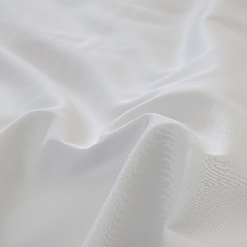 COTTON ARTean Bettwäsche-Set, ägyptische Baumwolle, Fadenzahl 300, Weiss, Bett 180 x 190/200, 100 %