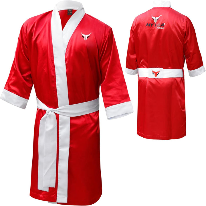 Mytra Fusion Boxing Robe Training Robe Personalized Muay Thai Gown, M Rot