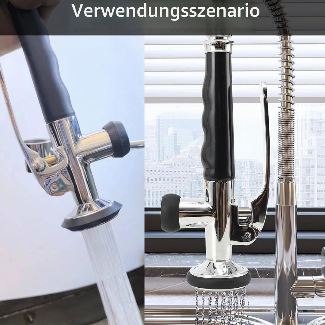 Profi Gastro Handbrause, wasserhahn küche aufsatz 1/2" Standard-AG Spülbrause aus Messing Gastronomi