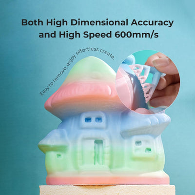Creality Rainbow PLA für 3D Drucker, 3D-Drucker-Filament für hohe Geschwindigkeit von 600 mm/s, 1 kg