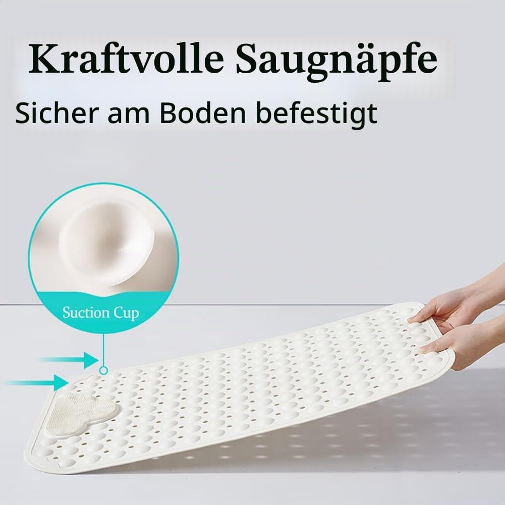 Duschmatte rutschfest 90x60cm,Antirutschmatte Dusche mit Ablauflöchern,Duscheinlage rutschfest mit S