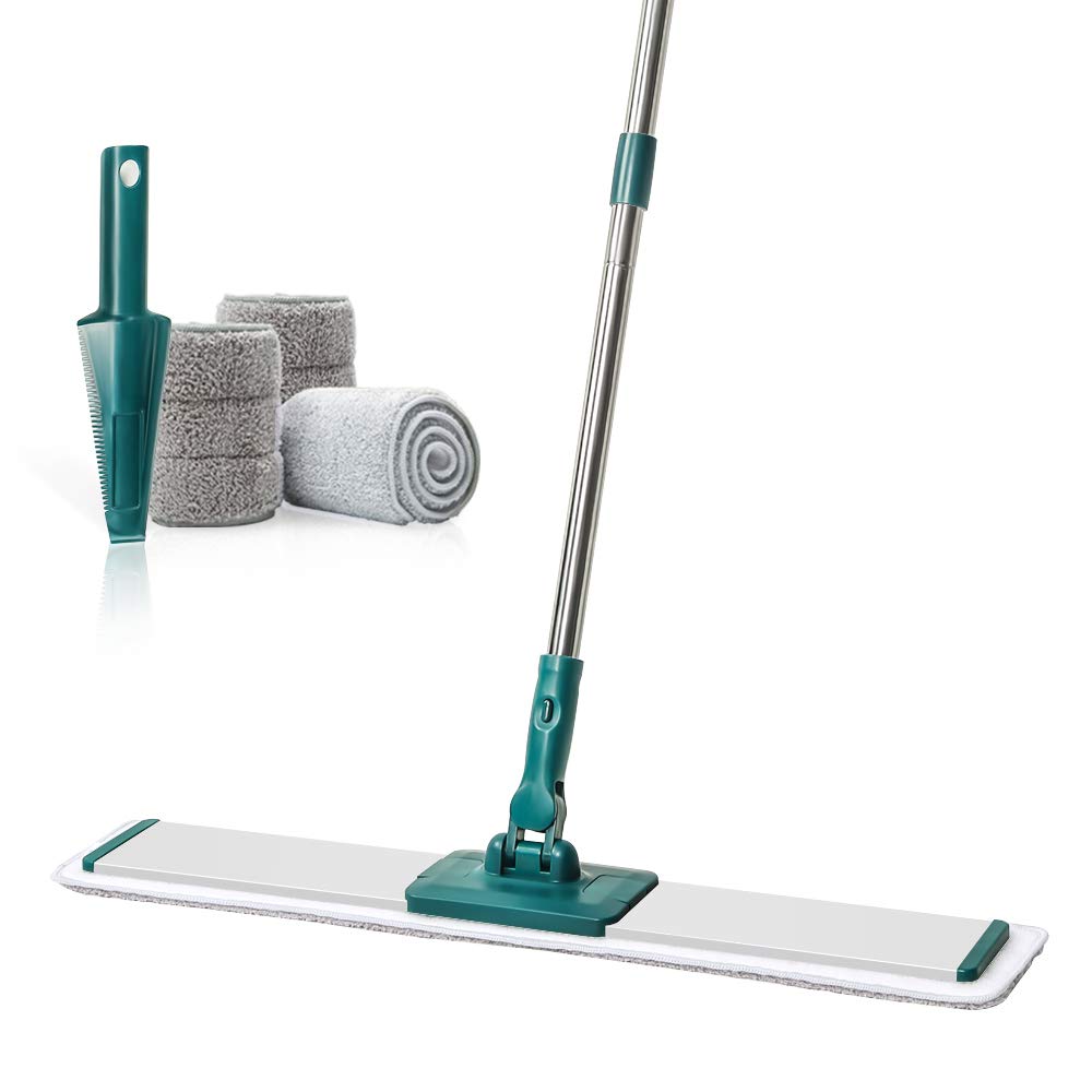 CQT Kommerzieller Flacher Mikrofaser-Bodenwischer, Reinigungssystem, 61 cm, nasses, trockenes und st