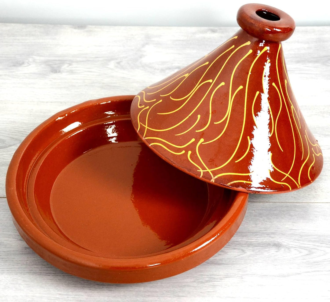 Marokkanische Tajine, Kochtopf, Gartopf, Schmortopf aus Marokko Glasiert, für 4-5 Personen, Original