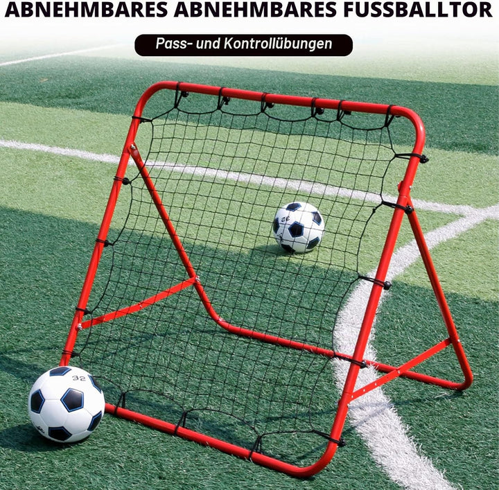 Swpeet 1Pcs Red Soccer Rebounder Net, Perfect for Team or Solo Soccer Training