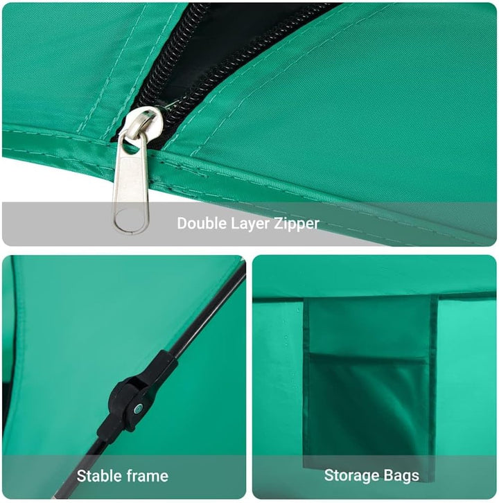 vidaXL Strandzelt, Strandmuschel mit Quick-Release-System, Wasserdicht Campingzelt mit offenem Einga