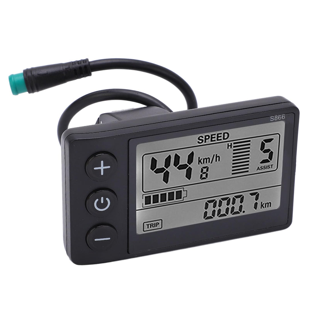 Keenso Elektrisches Fahrrad S866 LCD-Display Meter 24V 36V 48V Bedienfeld mit Wasserdichtem Stecker