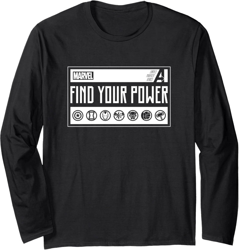 Marvel Avengers Super Heroes Find Your Power Langarmshirt