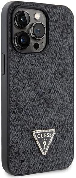Guess GUHCP13LP4TDSCPK Hülle für iPhone 13 Pro / 13 6.1" Schwarz hardcase Crossbody 4G Metal Logo