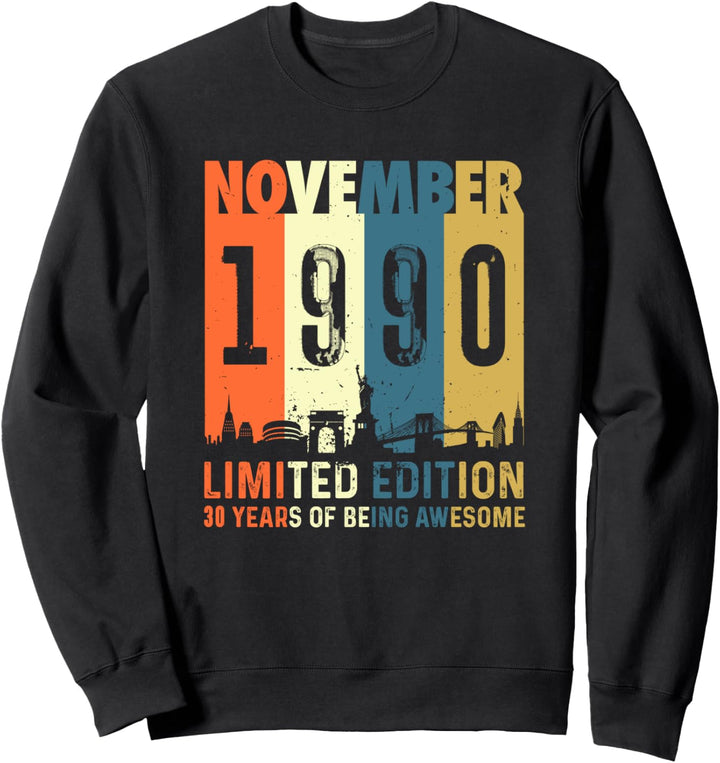 30 Limitierte Auflage, hergestellt im November 1990 zum 30. Sweatshirt