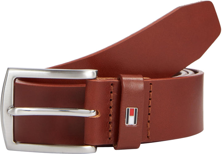 Tommy Hilfiger Herren Gürtel New Denton 3.5 Belt Ledergürtel W80 Braun (Dark Tan), W80 Braun (Dark T