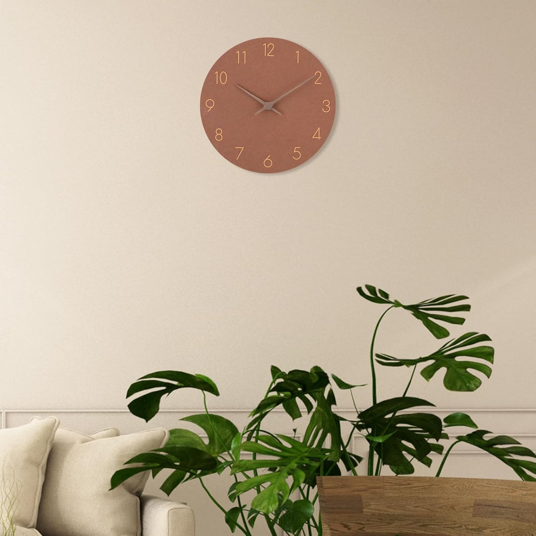 MDF Holz Wanduhr Ohne TickgeräUsche Lautlos Modern Quarz Gross Batterie Betriebene Wanduhr Einfach z
