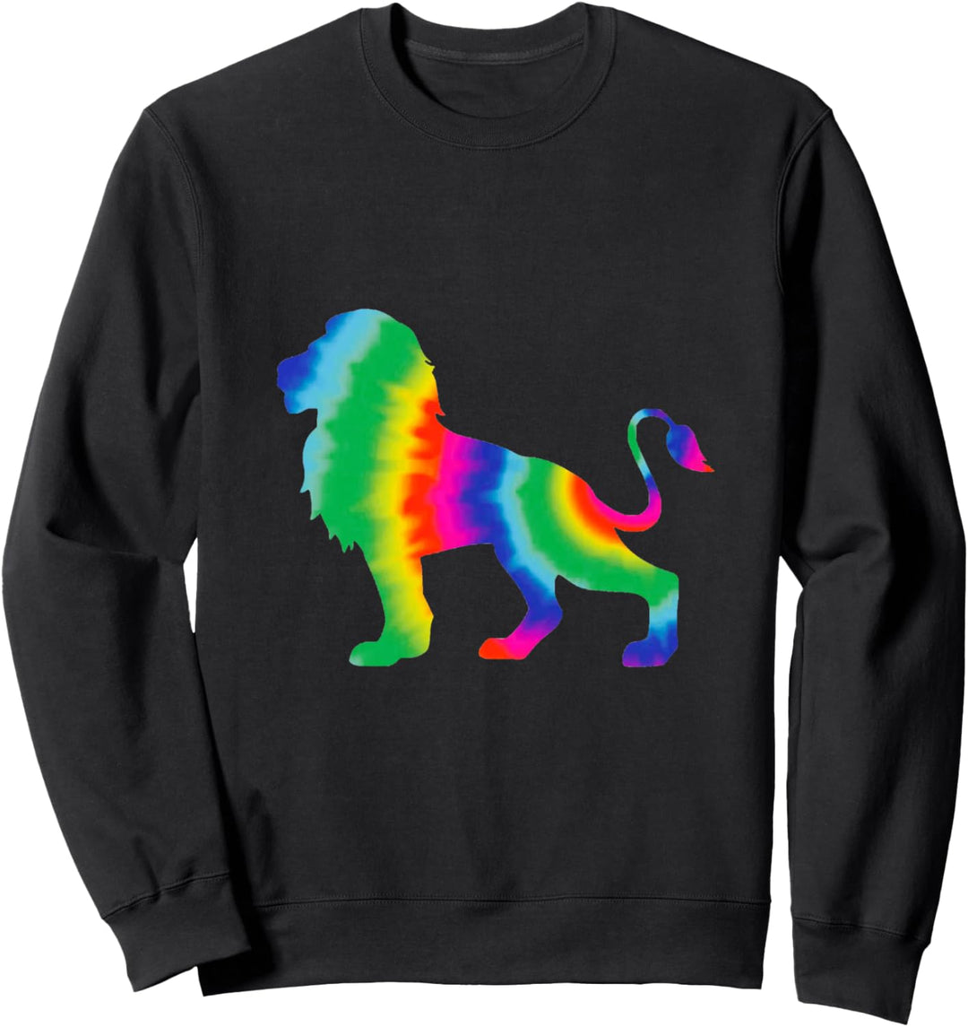 Coole Krawatte Färben Löwe Dschungeltier Sweatshirt