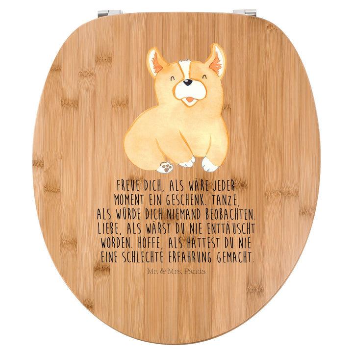 Mr. & Mrs. Panda Motiv WC Sitz Corgie - Geschenk, Klobrille, Haustier, Hundespruch, Klodeckel, briti