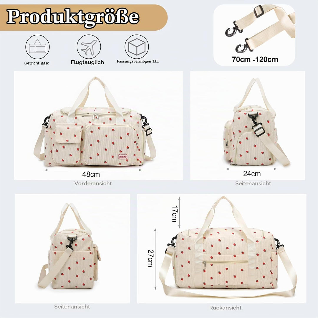 Ghope Sporttasche Reisetasche Mädchen Damen mit Schuhfach und Nassfach, Schwimmtasche Badetasche Tee