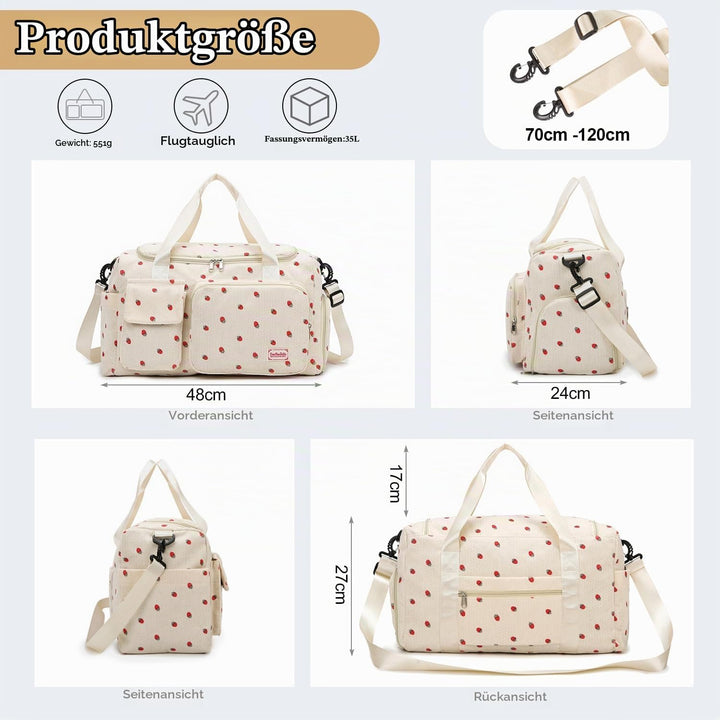 Ghope Sporttasche Reisetasche Mädchen Damen mit Schuhfach und Nassfach, Schwimmtasche Badetasche Tee