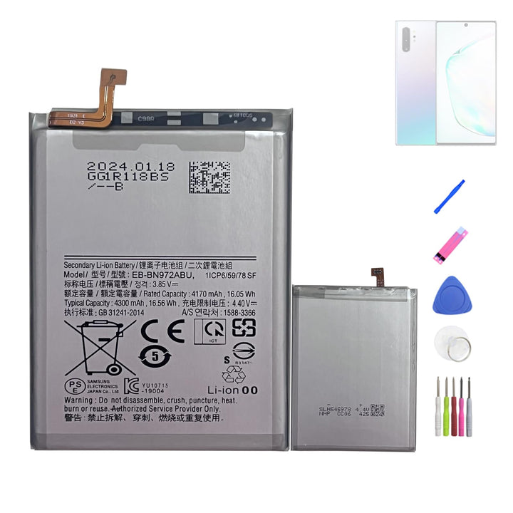 HIGHAKKU Ersatzakku EB-BN972ABU kompatibel mit Samsung Galaxy Note 10 Plus SM-N975 & Galaxy Note 10