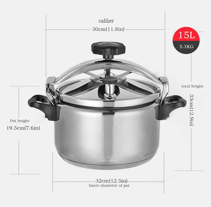 304 Edelstahl 9L Schnellkochtopf Gross Bester Pressure Cooker Explosionsgeschützt Geeignet für alle