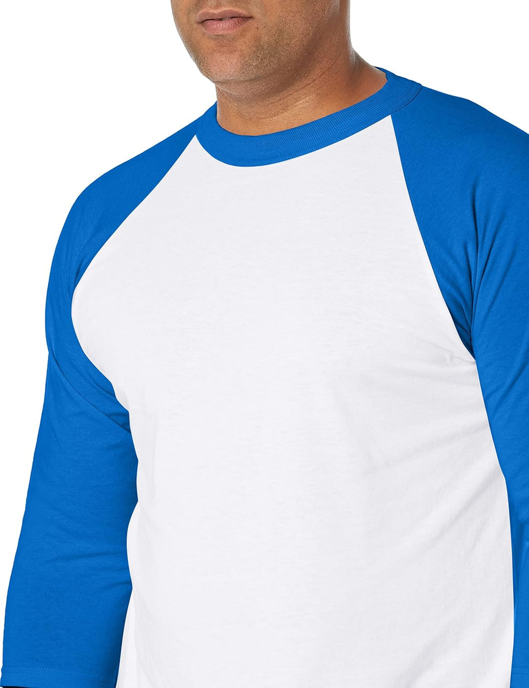 SOFFE Unisex Baseball Jersey T-Shirt Baseball Jersey T-Shirt (1er Pack) S Weiss/Königsblau (2er-pack