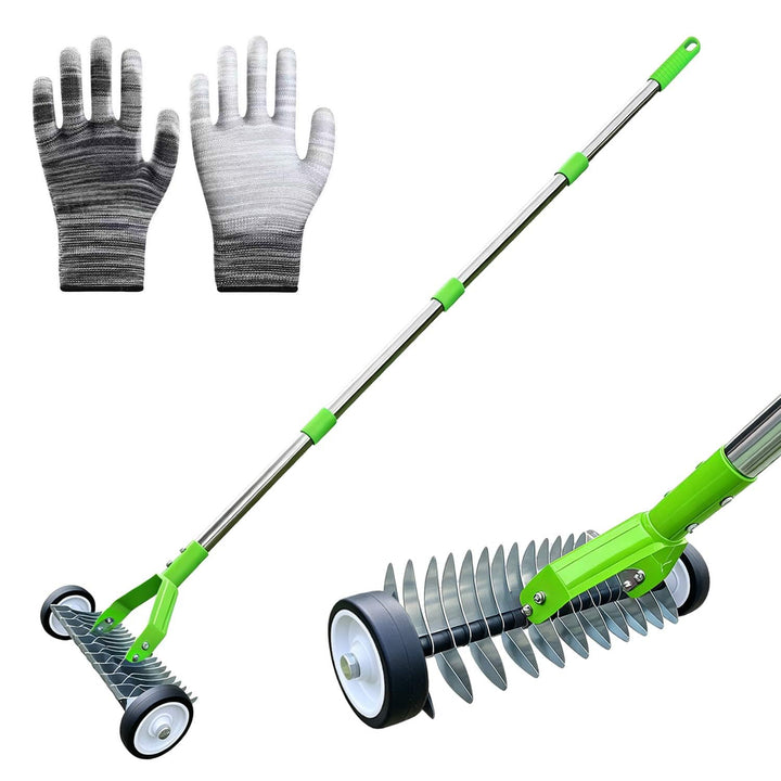 3-Section Handle Tube thatch Rake Rasenrechen Gartenspitzhacke rostfrei Nicht reibungsanfällig leich