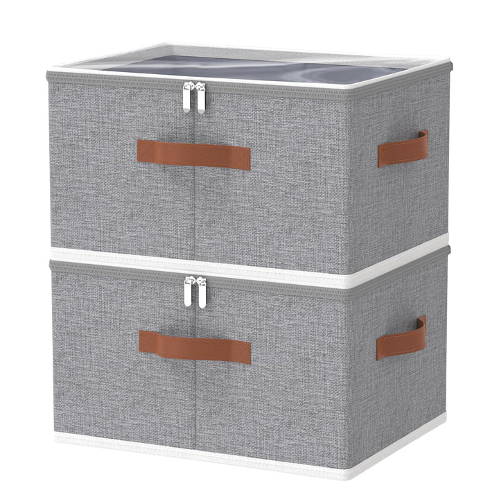 OUTBROS Aufbewahrungsbox mit Deckel, Faltbare Kleiderschrank Organizer, Kisten Aufbewahrung, Unterbe