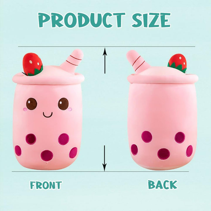 Bubble Tea Kuscheltier PlüSchtier XXL SüssE Kissen, Kawaii Bubble Tea Cup Plushie Stofftier Boba Tee