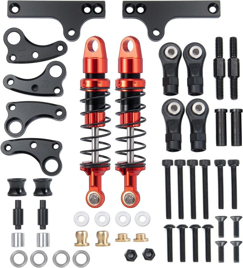 AXspeed Metal Cantilever Suspension Kit 2 Stück 70 mm RC-Stossdämpfersatz für 1: 10 Axial SCX10 II 9