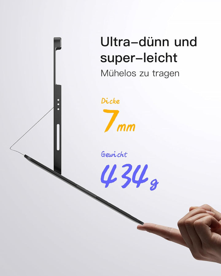 Inateck iPad 10 Generation Hülle mit Tastatur, für iPad 11 Gen. A16 2025 11 Zoll, Air 11 Zoll M3/M2