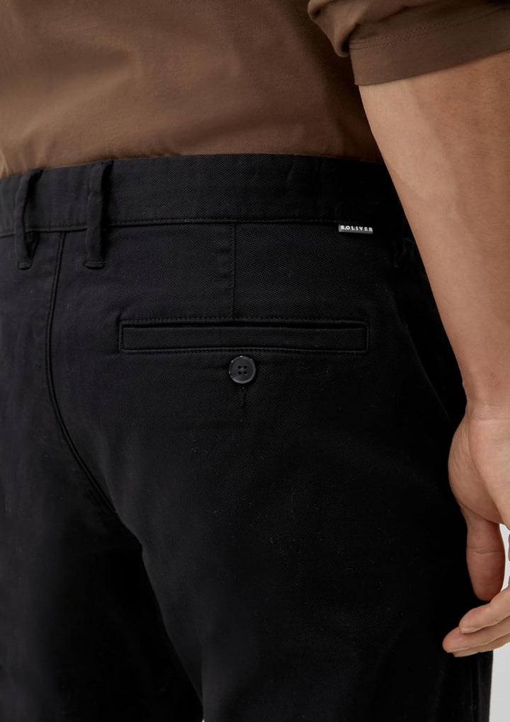 s.Oliver Austin: Slim Fit-Chino aus Baumwolltwill 30W / 30L Schwarz, 30W / 30L Schwarz