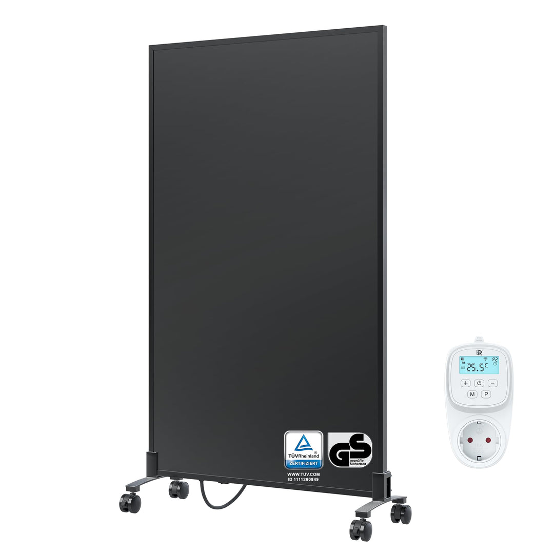 BR Bringer Infrarotheizung Standgerät - 600 Watt - Energiesparend - Mobile Elektroheizung mit Standf