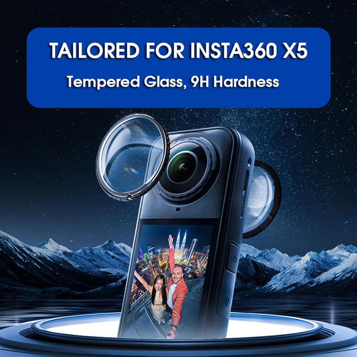 Objektivschutz für Insta360 X5, Anti-reflektierendes gehärtetes Glas, Objektivschutzabdeckung für In