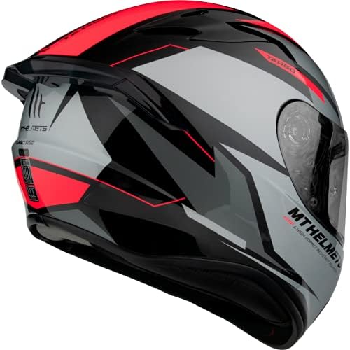 MT Helmets - FF106 Targo Pro Sound Integralhelm, A5 Grau / Rot XS